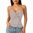 thumbnail image 2 of Boned Corset Top for Cosplay: Sleeveless Lace-Up Bustier for Women for Costume Parties and Body Shaping Lingerie, 2 of 6