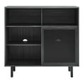 thumbnail image 5 of Storage Display Accent Cabinet, Dark Grey Gray, Wood, Metal, Industrial Living Office Kitchen Hospitality Restaurant, Modern Contemporary HB34583, 5 of 10