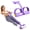 Purple, variant on Multifunction Pedal Resistance Band with Handles, 6 Tubes Upgrade AB Training Auxiliary Workout Equipment with 200% Stretch for Full Body Workouts