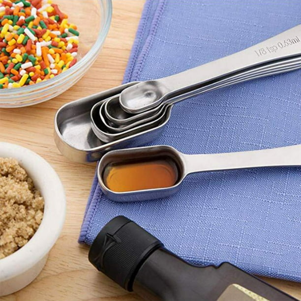 FUTUREORYY 6Ud Cucharas De Medición En Acero Inoxidable Para Cocina Con Preciso Y Fácil Uso