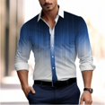 thumbnail image 1 of Camisa hawaiana de moda para hombre color degradado informal para exteriores suave cómoda ligera y transpirable nueva talla grande, 1 of 6