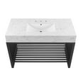 thumbnail image 4 of Modway Gridiron 48" Stainless Steel Bathroom Vanity in White/Black, 4 of 4