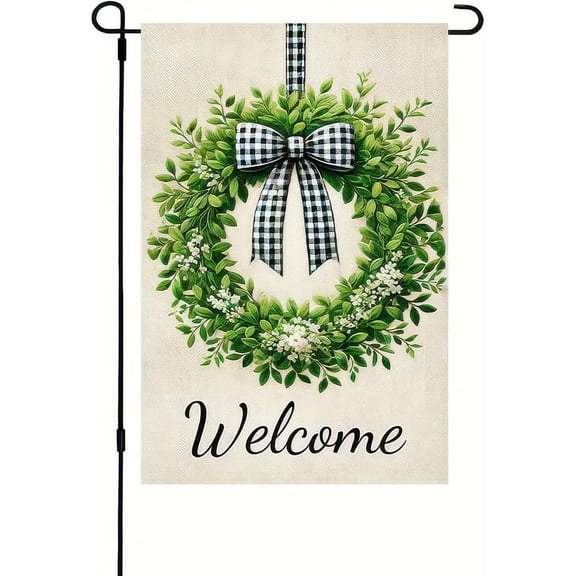 12x18 Small Spring Garden Flag Vertical Double Sided Bow Decor Farmhouse Holiday Outdoor Yard Decoration