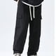 thumbnail image 1 of Pantalones deportivos cargo para hombre, largos, con cintura elástica, cordones, bolsillos y perneras con correa, 1 of 3