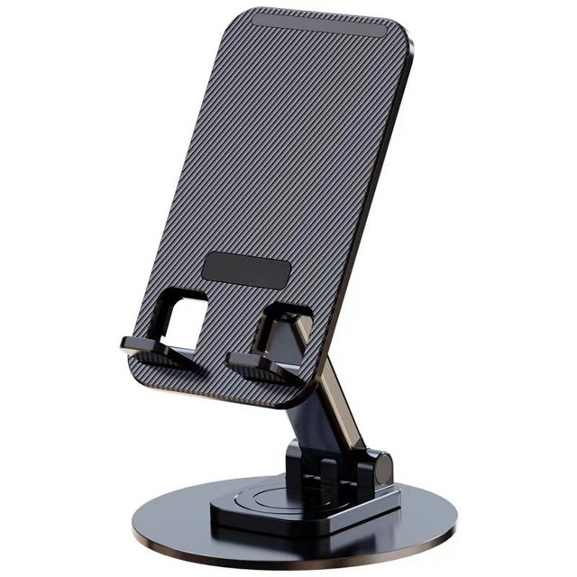 Support de Téléphone Ajustable Pliable Double Support de Cellulaire de Bureau avec Rotation à 360 Degrés Compatible