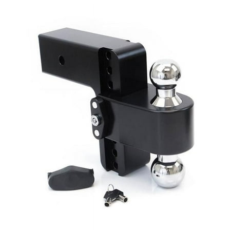 Weigh Safe CTB6-3-CER-BLA 6 in. Drop Cerakoted Trailer Hitch with Chrome Tow Balls for 3 in. Receiver, Black