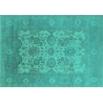 thumbnail image 1 of Ahgly Company Indoor Rectangle Oriental Turquoise Blue Industrial Area Rugs, 6' x 9', 1 of 4