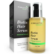 Biotin Hair Growth Serum by Pureauty Naturals - Advanced Topical Formula to Help Grow Healthy, Strong Hair - Suitable For Men & Women Of All Hair Types - Hair Loss Support