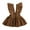 Brown, variant on Kids Toddler Baby Girls Overall Dress Soft Corduroy A-Line Solid Color suspender Skirt Clothes
