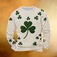 thumbnail image 3 of Tops para Mujeres de Moda Otoño Día de San Patricio Impreso Suelto Cuello Redondo Manga Larga Suéter, Cómodo Suéter Casual, 3 of 3