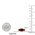 thumbnail image 3 of Dazzlingrock Collection Princess Garnet 3 Stone Engagement Ring for Women (Color Red, Clarity Moderately Included) in 10K Yellow Gold, Size 5.5, 3 of 4