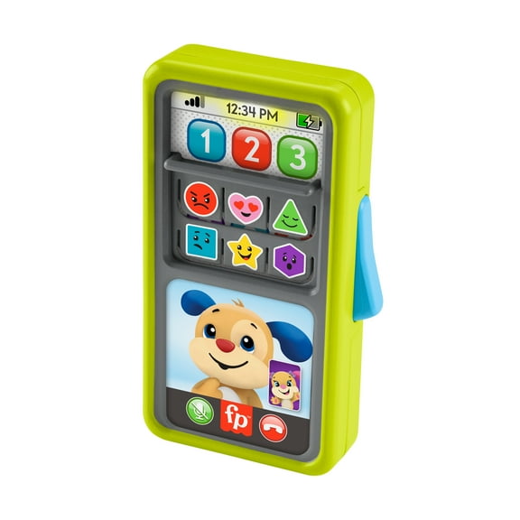 Fisher-Price Laugh & Learn 2-in-1 Slide to Learn Smartphone Musical Toy for Baby & Toddler