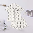 thumbnail image 2 of DHFJKG Womens Pajamas Set Button Down 2 Piece Pjs Shorts Set Heart Print Short Sleeve Notch Collar Sleepwear Cozy Home Clothes, 2 of 3