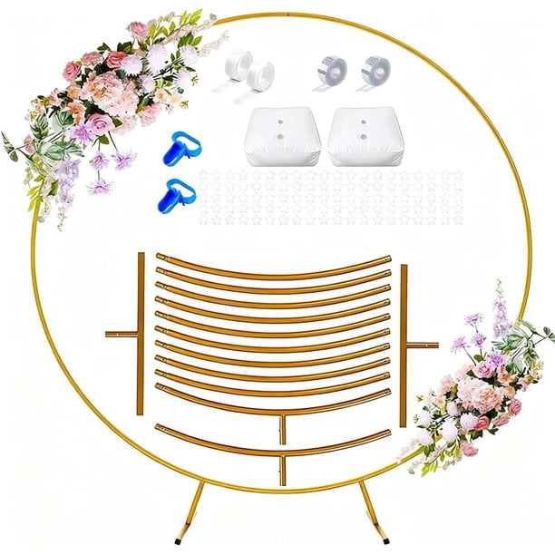 Kit de Arco de Globos Metal(2.2M),Juego de Globos para Decoraciones de Fiesta, Soporte para Globos con Base Desmontabl Para bodas, cumpleaños, fiestas, decoración de jardines, navidad