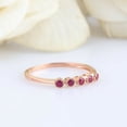 thumbnail image 6 of HeartsAndYou 0.3ct Natural Pink Ruby Engagement Ring 5 Stone Minimalist 14k SOLID Rose Gold, 6 of 9