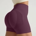 thumbnail image 2 of Leey-World Biker Shorts 4'' - High Waisted Booty Workout Volleyball Yoga Womens Spandex(Dark Purple,XL), 2 of 9