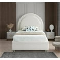 thumbnail image 4 of Meridian Furniture Milo Cream Fabric Twin Bed, 4 of 8
