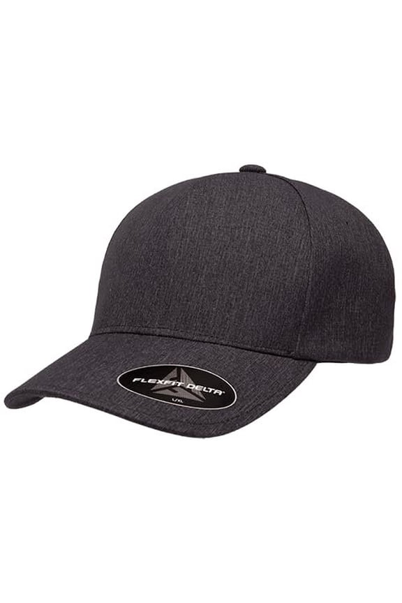 Men's Delta Seamless Cap, Melange Charcoal, 7 5/8