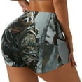 thumbnail image 2 of Kdxio Surreal Panda Warrior Print Workout Shorts for Women Seamless Soft Smooth Gym Yoga Scrunch Active Shorts, 2 of 5