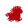 thumbnail image 2 of YOHAVEN Red Felt Luck Horse Figurine Table Accent With Hollow Cutout Design, Symbol Of Fortune And Success; Soft Durable Feltcloth Construction For Home Or Office Display; 14.96 Inch Square, 2 of 6