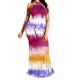 thumbnail image 2 of Vestidos Para Mujer Maxi Vestido de Moda Erógeno Sin Mangas Tie-Dye Estampado Señoras Cuello Halter Botón Vestido Largo Odeerbi ODB166296, 2 of 6