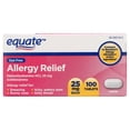 thumbnail image 2 of Equate Dye-Free Diphenhydramine Allergy Medicine Tablets for Sneezing, Runny Nose, Itchy, Watery Eyes, Itchy Throat, 25mg, 2 of 12