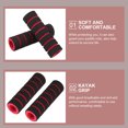thumbnail image 3 of OULII 2 Pairs Oval Red Sponge Kayak Paddle Grips for Hand Protection and Anti-skid in 11x3cm, 3 of 5