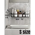 thumbnail image 3 of 1pc Bathroom & Kitchen Aluminum Alloy Storage Rack, Towel Holder, Shampoo Cosmetic Organizer, Shower Head Shelf, Sink Drain Rack, 3 of 5