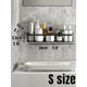 thumbnail image 3 of 1pc Bathroom & Kitchen Aluminum Alloy Storage Rack, Towel Holder, Shampoo Cosmetic Organizer, Shower Head Shelf, Sink Drain Rack, 3 of 5