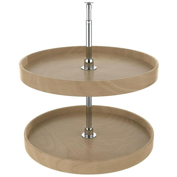 Rev-A-Shelf Ld-4Nw-072-24-1 Lazy Daisy Natural Wood Double 2 Tier 24" Full Circle Lazy
