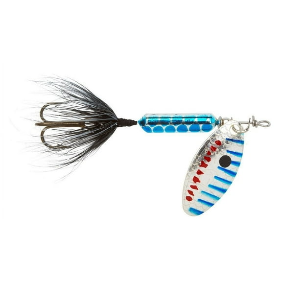 Yakima Bait Worden's Rooster Tail Lure, Metallic Silver & Blue Pirate, 1/6oz.