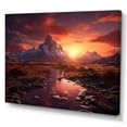 thumbnail image 2 of Designart "Retreat in the Serene Sunset Mountains II" Landscapes Canvas Wall Art, 2 of 5