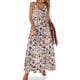 thumbnail image 1 of Vestido sin mangas con estampado otomí de perros multicolor Vestido de noche para mujer Vestido de fiesta para mujer Vestido largo de verano para mujer, 1 of 7