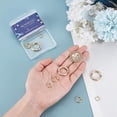 thumbnail image 3 of 1 Box 12Pcs 10/14/23mm Real 18K Gold Plated Trigger Spring O Rings Metal Round Carabiner Clip Snap Hook Spring Keyring Buckle for Keychain Lanyard Bag Purse Jewelry Making Supplies DIY Craft, 3 of 9