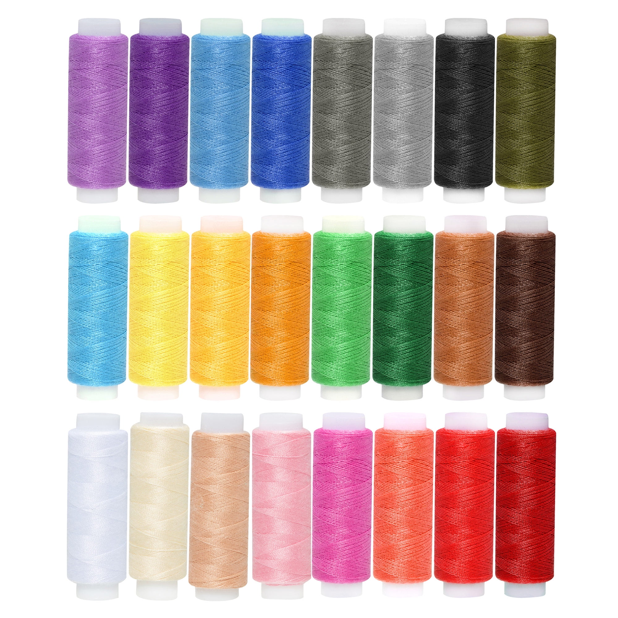 30 Spools Mixed Colors 100% Polyester Sewing Quilting Threads Set All Purpose 