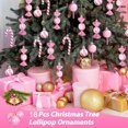 thumbnail image 5 of Lksixu 18 Pcs Christmas Candy Ornaments, Christmas Tree Decorations, Shatterproof Plastic Candy Cane Peppermint Decorative Pendants, Glitter Xmas Tree Hanging Lollipop for Holiday Wedding Party, 5 of 9