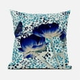 thumbnail image 6 of Three Roses with Butterfly Throw Pillow with Removable Cover in Electric Blue Cream Off-White 20x20, 6 of 8