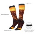 thumbnail image 4 of Fotbe Vintage Sunflower Cow A Calcetas Divertidas Estampadas para Hombre y Mujer, Calcetas de Algodón hasta la Rodilla para Caminar, Correr, Enfermería y Embarazo, 4 of 6