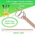 thumbnail image 4 of Paquete de 8 antenas de jardinería de electrocultivo: alambre, estacas para cultivar plantas (12 pulgadas), 4 of 5