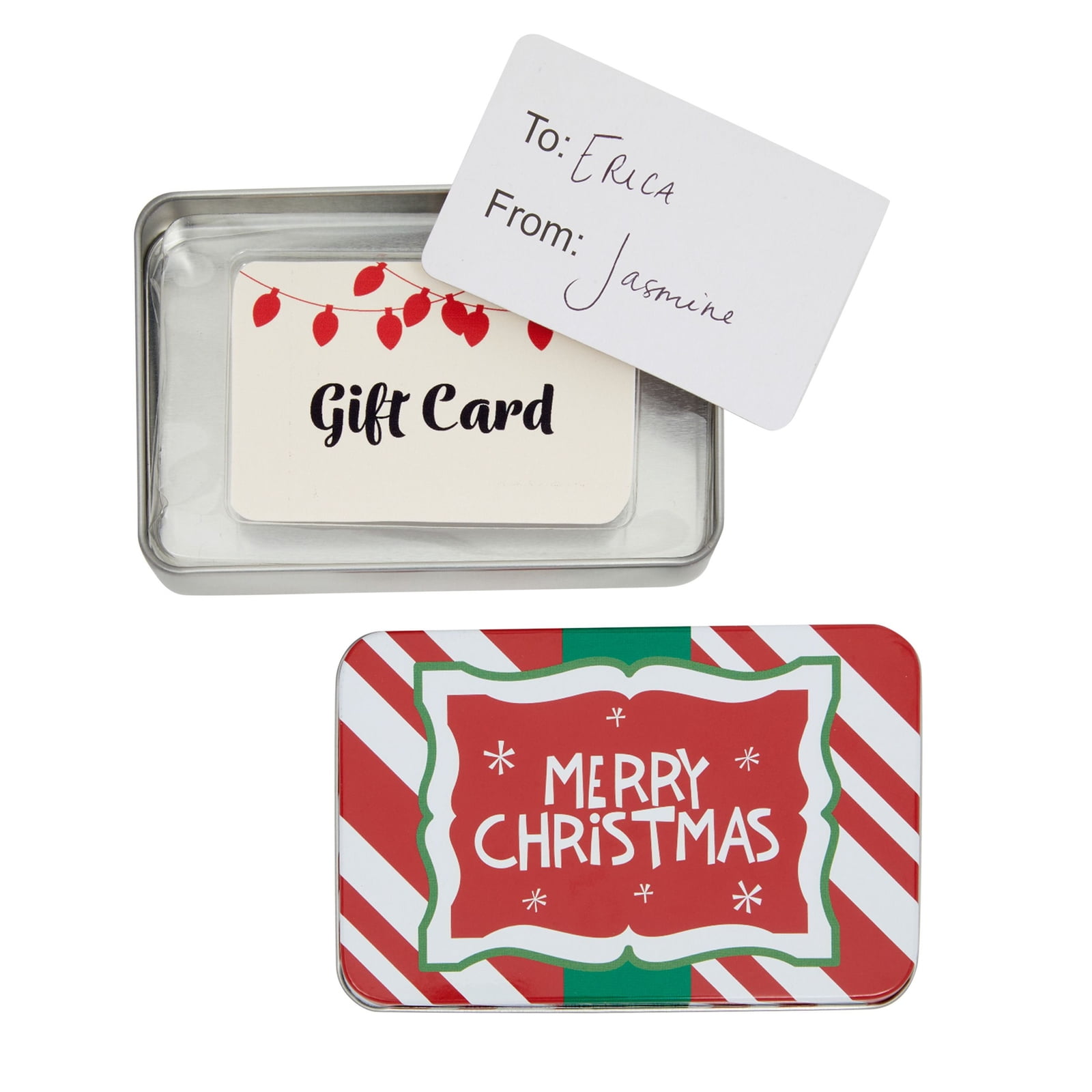 4.5 x 3.3 In, 6 Pack Metal Gift Card Tin Boxes and Lids for Christmas Presents