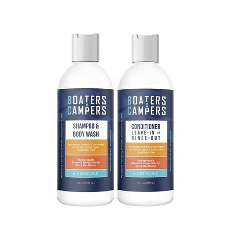 Stream2Sea Reef Safe Fragrance Free Shampoo and Conditioner Set Paraben Free - 2 Pc. Set