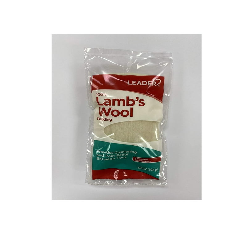 Leader 100% Lambs Wool Padding, Provides Cushioning and Pain Relief 3/8 oz  