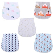 5pcs Baby Burp Cloths Burping Towels Cotton Bibs for Baby Newborn Adorable Bibs
