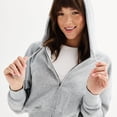 thumbnail image 3 of Juniors' SO® Favorite Cropped Full-Zip Hoodie Color: Blue Beauty Size: MEDIUM, 3 of 4