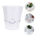 thumbnail image 3 of Toyvian Self-Watering Indoor Planter with Transparent Plastic Design, White, Simple Style, 1 Set for Easy Plant Care, 3 of 7