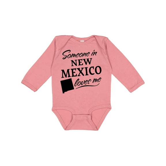 Inktastic Someone in New Mexico Loves Me Boys or Girls Long Sleeve Baby Bodysuit