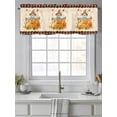 thumbnail image 2 of Thanksgiving Bogy Valances for Windows Farm Autumn Pumpkin Maple Leaf Harvest Kitchen Valance Curtain Rod Pocket Small Curtains for Cafe Bathroom Laundry Basement 60" x 18", 2 of 8