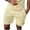 Beige, variant on Aeguzox Shorts Men Tie Drawstring Solid Elastic Waist Sports Pocket Five-Quarter Shorts,Sizes S-5XL