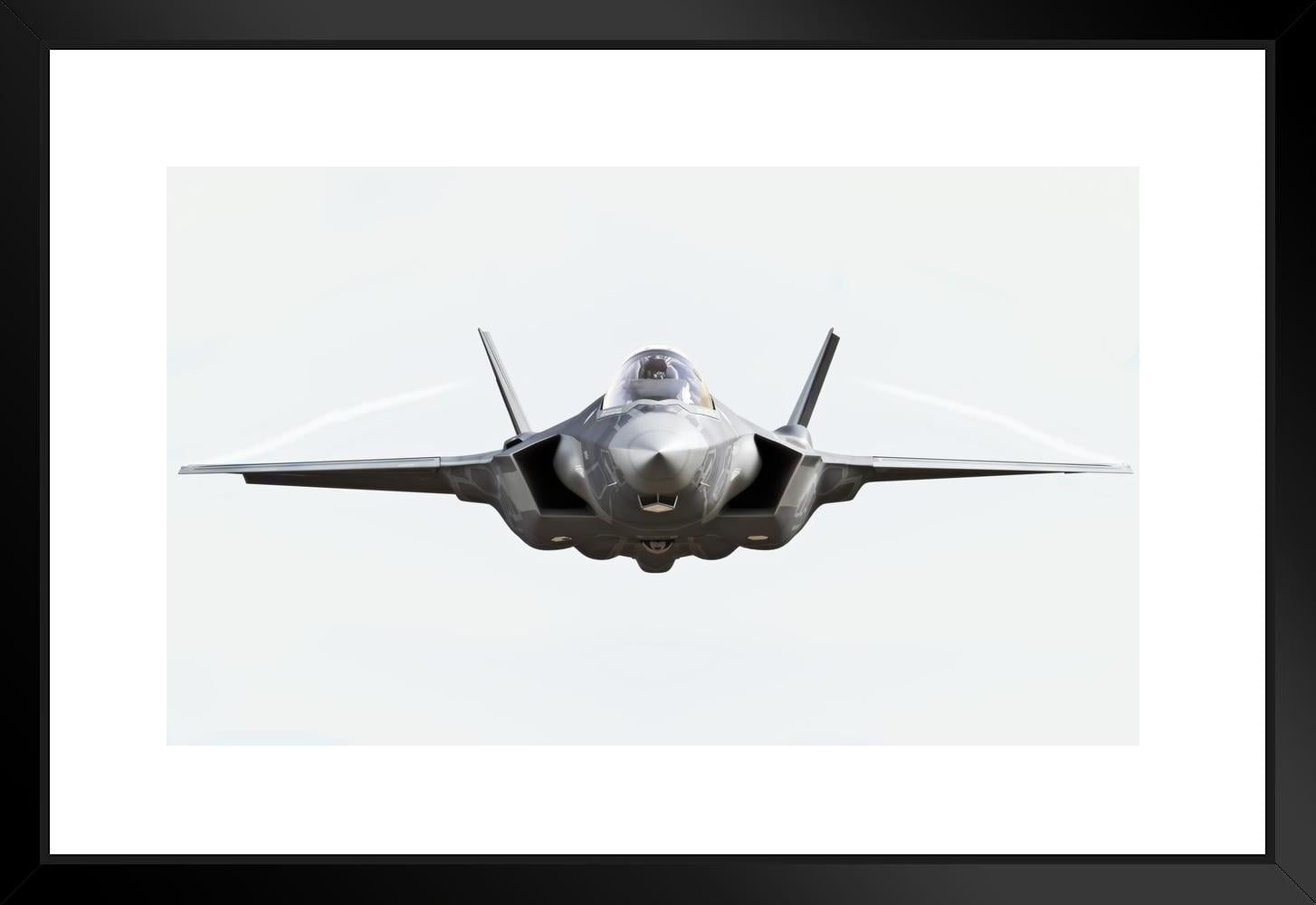 F35 Lightning Ii Fighter Jet Plane Front Isolated Photo Thick Paper Sign  Print Picture 12X8 - Walmart.com