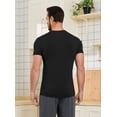 thumbnail image 7 of ANLIQI Men's Bamboo Rayon Undershirts Short Sleeve Crewneck Moisture-Wicking Undershirts 3 or 5 Pack(Black, 2XL), 7 of 7